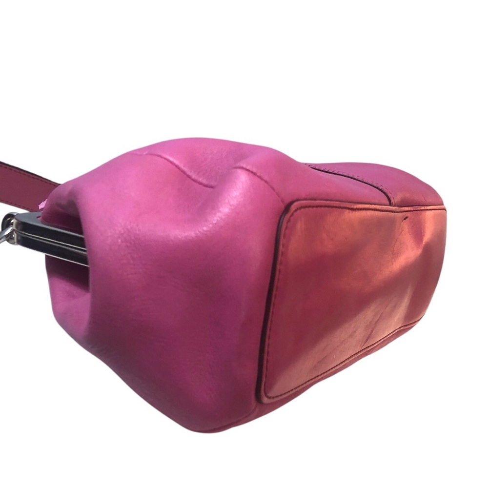 Coach Hamptons Framed “Ladies” Club 9734 Kiss Lock Orchid Pink Leather Purses - Picture 9 of 17